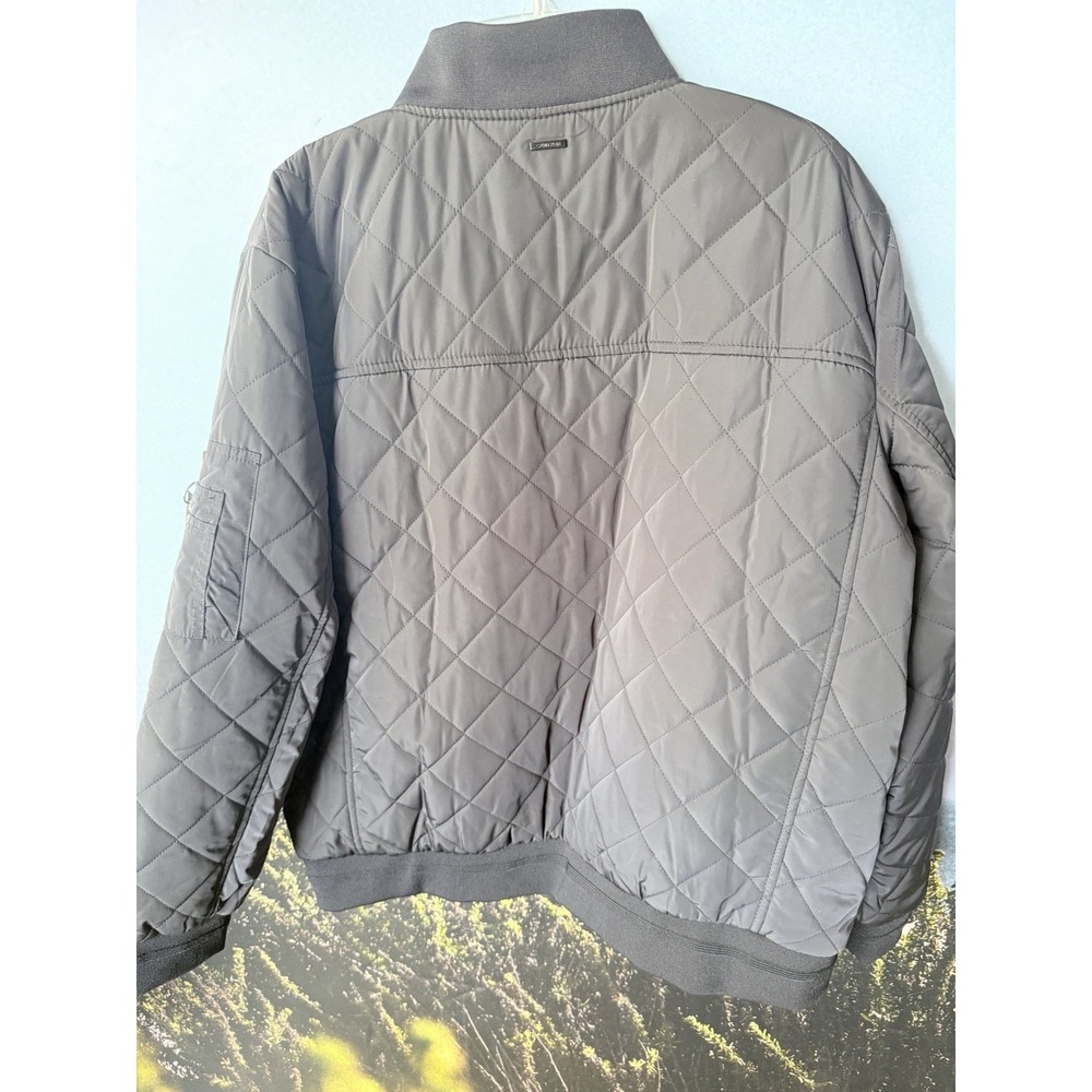 Calvin Klein men's quilted bomber Zip up Navy Blue XL New With Tag - Picture 5 of 10